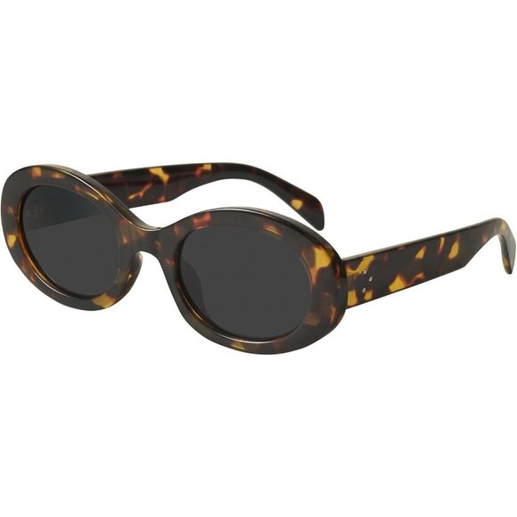 Oval Retro Sunglasses Women 90s Style Chunky Frame UV400 Protection main image 5